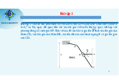 Bài Tập Chương 2 - Cơ Cấu và Vận Tốc Quay | Môn Cơ học kết cấu - Đại học Cần Thơ
