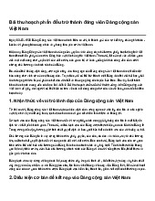 Bài thu hoạch phấn đấu trở thành đảng viên Đảng cộng sản Việt Nam