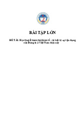 Học thuyết hình thái kinh tế - xã hội và sự vận dụng của Đảng ta ở Việt Nam hiện nay | Bài tập lớn môn triết học mác - lênin