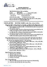 Đề Thi Cuối Học Kỳ cơ sở dữ liệu | Đại học Hoa Sen