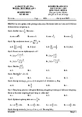Đề học kỳ 1 Toán 11 năm 2024 – 2025 trường THPT Triệu Sơn 1 – Thanh Hóa
