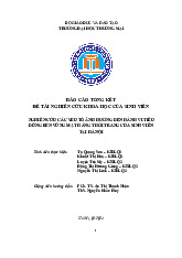 Nghiên cứu về mức độ ảnh hưởng của các yếu tố đến hành vi tiêu dùng thời trang bền vững | Bài thảo luận Phương pháp nghiên cứu khoa học