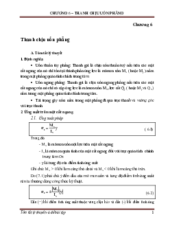 Giáo trình "Chương 6: Thanh chịu uốn phẳng"