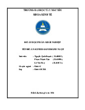 Đề án Khởi Nghiệp Kinh Doanh Bánh Ngọt môn Khởi nghiệp | Trường Đại Học Tây Nguyên