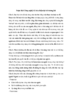 Công nghệ AI của hiện tại và tương lai | Soạn văn 11 Chân trời sáng tạo