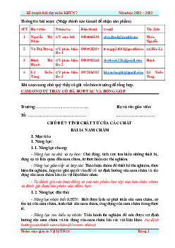 Giáo án Khoa học tự nhiên 7 Vật lí Bài 14: Nam châm | Cánh diều