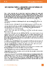 ĐỀ CƯƠNG THẢO LUẬN MÔN LỊCH SỬ ĐẢNG CÓ LỜI GIẢI CHI TIẾT