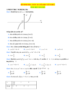 Bộ đề minh họa giữa HK2 Toán 10 Kết nối tri thức năm 2022-2023