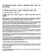 Cân bằng phản ứng Zn + HNO3 → Zn(NO3)2 + NO2 + H2O + bài tập áp dụng | Hoá học 10