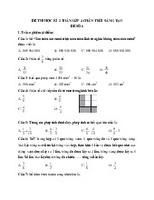 Đề thi học kỳ 2 môn Toán lớp 4 năm học 2024 - 2025 | Bộ sách Chân trời sáng tạo
