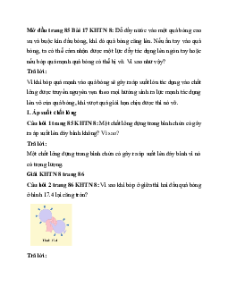 Giải Khoa học tự nhiên 8 bài 17: Áp suất trong chất lỏng và trong chất khí | Cánh diều