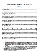Đề cương ôn tập Môn Triết học Mác-Lênin | Đại học Sư Phạm Hà Nội