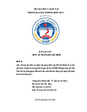 Phân tích quan điểm của Hồ Chí Minh về cơ cấu nền kinh tế nước ta trong thời kỳ quá độ lên chủ nghĩa xã hội | Môn Tư tưởng Hồ Chí Minh - Đại học Kinh Tế Quốc Dân