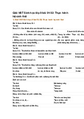 Giải VBT Sinh học lớp 9 bài 51-52: Thực hành hệ sinh thái