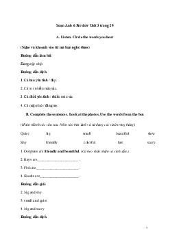 Tiếng Anh 6 Unit 3: Preview | Explorer English