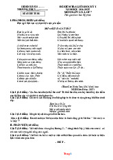 Đề Kiểm Tra Giữa Học Kỳ 1 Văn 7 Năm Học 2024-2025 Có Đáp Án Ma Trận