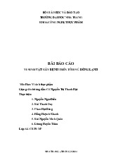 Đề cương môn vi sinh thực phẩm- Trường Đại học bách khoa - Đại học đà nẵng.