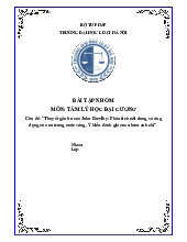 Phân Tích Thuyết Gắn Bó Bowlby | Môn Tâm lý học đại cương - Trường Đại học Luật Hà Nội