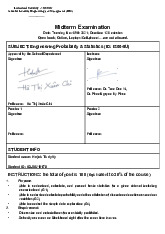 Đề thi cuối kỳ học phần  Engineering Probability & Statistics năm 2021 | Trường Đại học Quốc tế, Đại học Quốc gia Thành phố Hồ Chí Minh