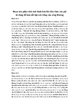 Đoạn văn phân tích một hình ảnh độc đáo được tác giả sử dụng để làm nổi bật nét riêng của sông Hương | Văn mẫu 11 Kết nối tri thức