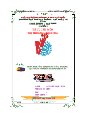 Tiểu luận môn thị trường lao động - Quản trị nhân lực | Trường đại học Lao động - Xã hội