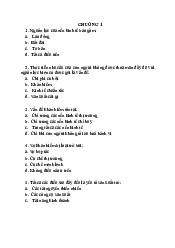 Câu hỏi trắc nghiệm Chương 1 môn Kinh tế vĩ mô | Học viện Chính sách và Phát triển
