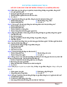 Bài tập trắc nghiệm GDCD 7 Bài 10: Giữ gìn và phát huy truyền thống tốt đẹp của gia đình dòng họ (có đáp án)