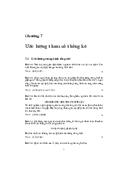 Chương 7: Ước lượng tham số thống kê | Trường Đại học Sư phạm Hà Nội