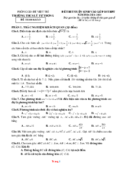 TOP 25 đề thi thử tuyển sịn vào 10 môn Toán Phòng GD Việt Trì 2024-2025 (có đáp án)