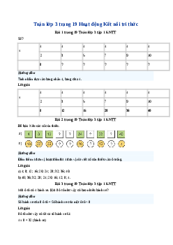 Giải SGK môn Toán 3 - Bài 6: Bảng nhân 4, bảng chia 4 | Kết nối tri thức