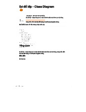 Sơ đồ lớp - Class Diagram cho Chương 3: Mô hình hoá hệ thống