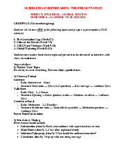 Guidelines for preparing the presentation subject: English 11 – global success semester I – academic year 2025-2026