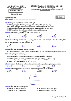 Đề học kỳ 2 Toán 11 năm 2022 – 2023 trường THPT Trung An – Cần Thơ