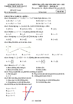 Đề giữa HK1 Toán 10 năm 2021 – 2022 trường THPT Ngô Gia Tự – Đắk Lắk