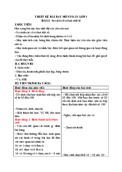 Bài 22 | Giáo án học kì 1 | Toán 1| Kết nối tri thức với cuộc sống (Cả năm)