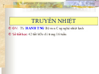Bài 1: Những khái niệm cơ bản trong nhiệt lạnh môn Truyền nhiệt | Trường Đại học Bách Khoa Hà Nội