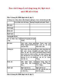 Soạn bài Củng cố, mở rộng trang 34 | Ngữ văn 8 sách Kết nối tri thức