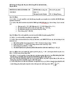 Đề thi cuối kỳ môn Điện tử công suất (có đáp án) | Đại học Bách khoa Hà Nội