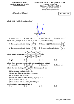 Đề thi thử THPTQG Toán 11 năm 2018 – 2019 lần 1 trường Ngô Sĩ Liên – Bắc Giang