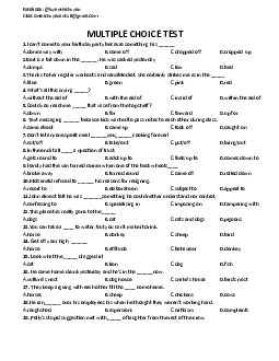 (Luyenthichuyen) MULTIPLE CHOICE TEST - 100 câu luyện thi chuyên Tiếng Anh