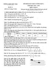Đề khảo sát đợt 2 Toán 9 năm 2024 – 2025 phòng GD&ĐT Đức Thọ – Hà Tĩnh