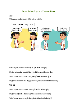 Giải Tiếng Anh lớp 4 Starter: Lesson Four | Family and Friends