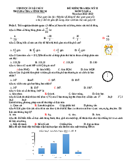 Đề học kỳ 2 Toán 6 năm 2022 – 2023 trường THCS Vĩnh Niệm – Hải Phòng
