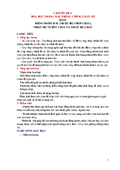 Giáo án chuyên đề Hóa học 10 sách Chân trời sáng tạo đề 6