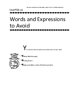 Words to avoid | Trường Cao đẳng Kinh tế Kỹ thuật Công Thương