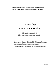 Giáo trình Định giá tài sản - Tài chính doanh nghiệp | Trường Đại học Tài chính - Kế toán