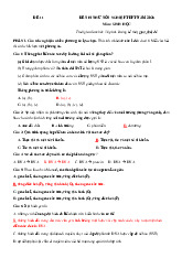 Đề thi thử tốt nghiệp THPT 2025 môn Sinh học bám sát đề minh họa - Đề 11