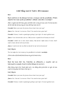 Giải Tiếng Anh 11 Unit 1: 1D Grammar | Friends Global