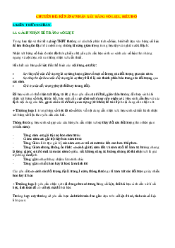 Chuyên đề nhận xét bảng số liệu biểu đồ ôn thi tốt nghiệp THPT (có đáp án)