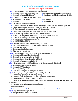 TOP 15 Câu hỏi trắc nghiệm Sinh học 9 bài 12: Cơ chế xác định giới tính (có đáp án)